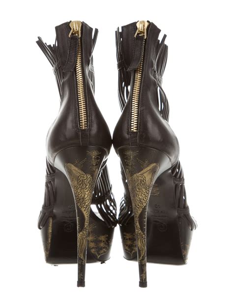 alexander mcqueen caged ankle boots